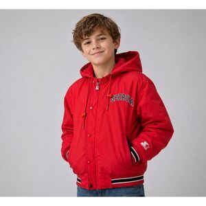 Starter Georgia Bulldogs Youth Large Red Jacket Vintage Hooded NCAA Distressed